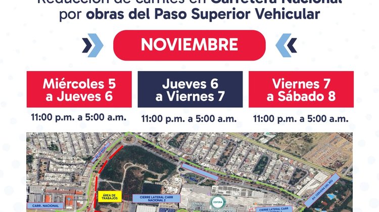 Cierre nocturno en La Rioja por montaje de puente elevado