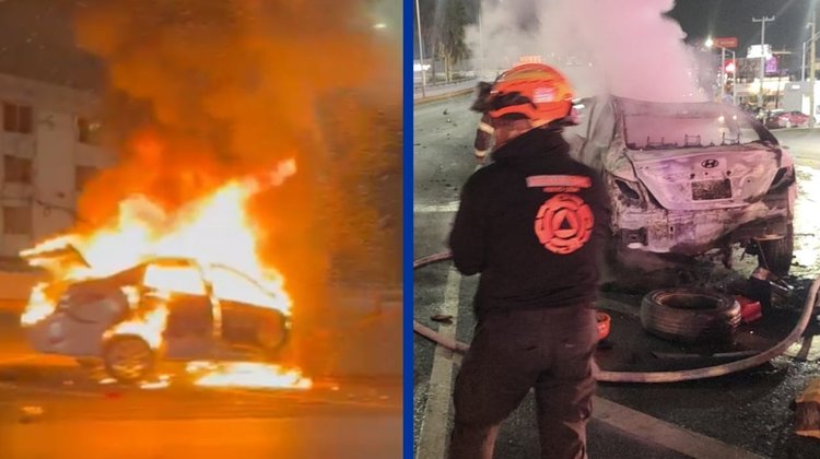 Hombre muere calcinado tras impactarse contra muro de contención