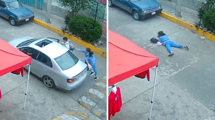 Captan el secuestro de una niña frente a su madre en Edomex