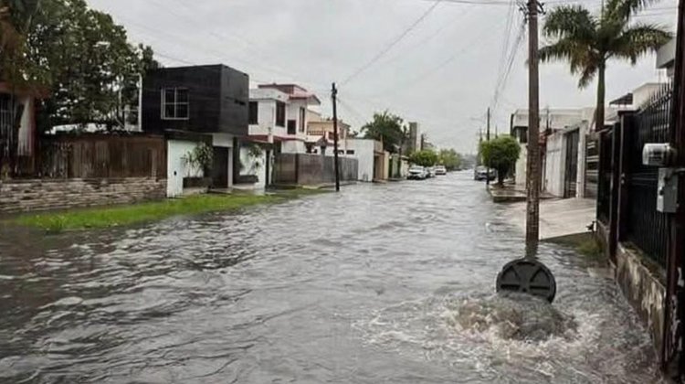 Dejan lluvias en Tampico vialidades bloqueadas y cortes de luz