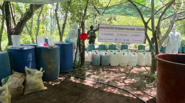 Inhabilitan centro de insumos para metanfetamina en Culiacán