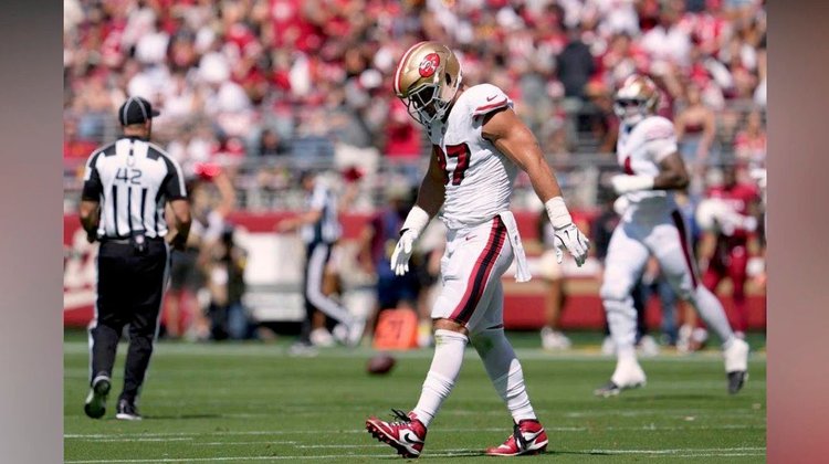 Pierden los 49ers a Nick Bosa por lo que resta de la temporada