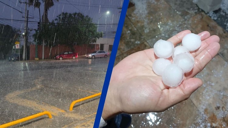 Caída de granizo cubre de blanco a NL y sorprende a regios