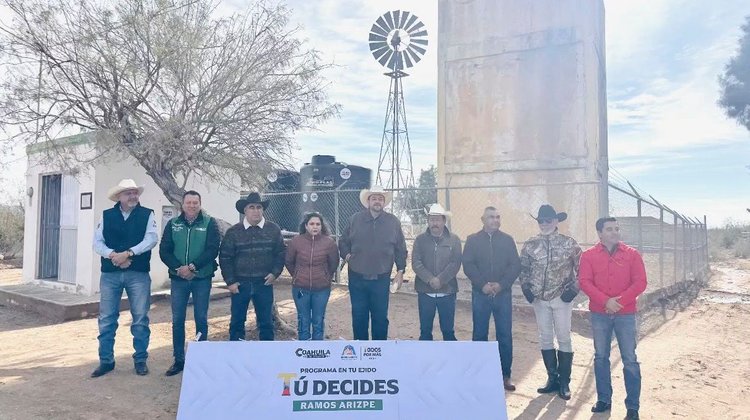  Entregan obra de agua potable en ejido de Ramos Arizpe
