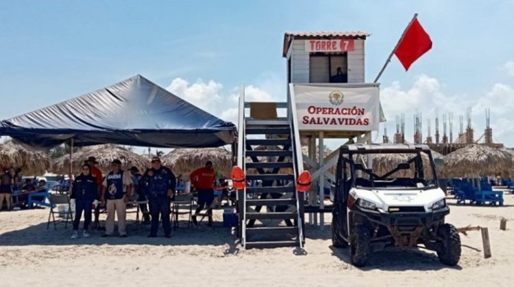 Guardia Estatal mantiene vigilancia en playa Miramar