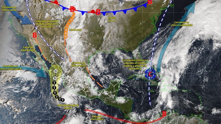 Se registrarán lluvias muy fuertes en Nayarit y Jalisco