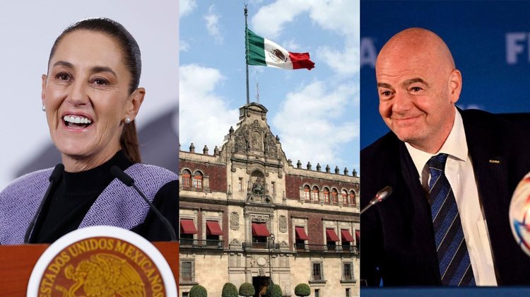 Recibirá Sheinbaum al presidente de FIFA en Palacio Nacional