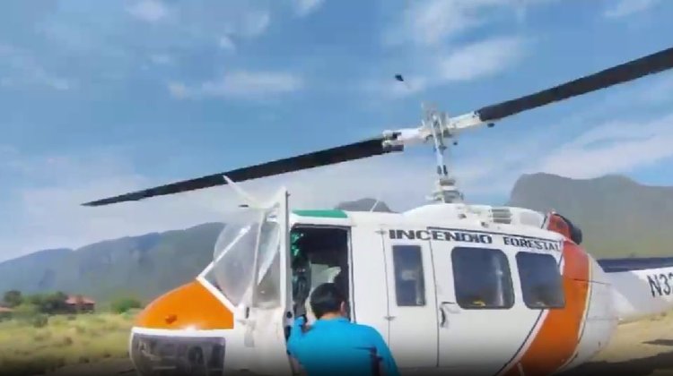 Controlan incendio forestal en la Sierra de Gomas, en Villaldama