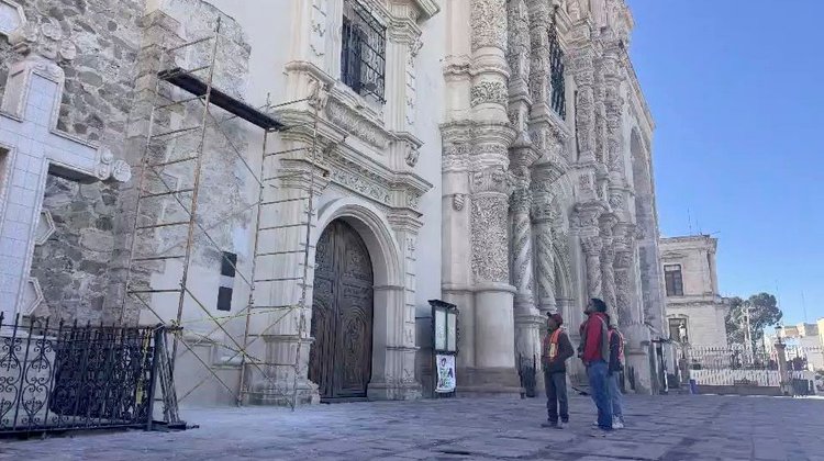 Retoman trabajos de conservación en Catedral de Saltillo