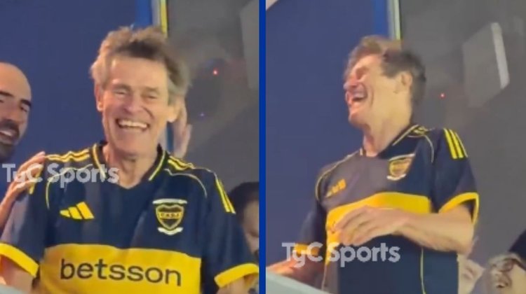 Sorprende Willem Dafoe al apoyar a Boca en La Bombonera