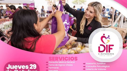 Ofrece DIF Matamoros apoyos gratuitos en brigada para mujeres