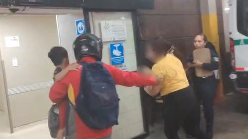 Policías de Guadalupe escoltan a bebé inconsciente