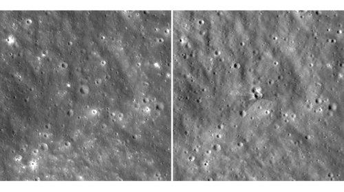 NASA revela el antes y después del impacto de SpaceX en la Luna