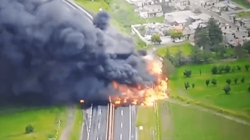 Explota pipa de combustible en Tlaxcala y cierran carretera