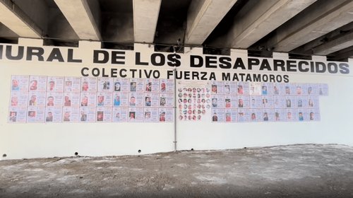 Familias visibilizan desapariciones con mural en Matamoros