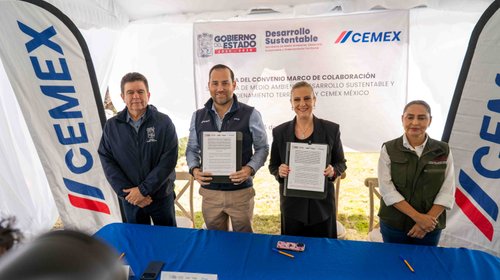 Acuerdan Cemex y Puebla trabajar por el ambiente