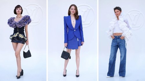 Captan las miradas en la famosa pasarela de Louis Vuitton