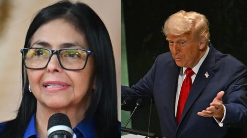 Trump y Delcy Rodríguez se reúnen por primera vez en Nueva York