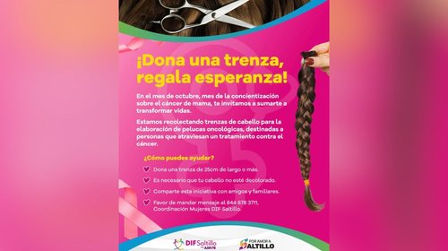 Invitan a donar cabello para pacientes con cáncer en Saltillo