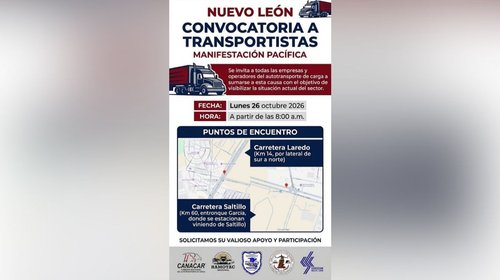 Transportistas de Nuevo León se unen a paro nacional