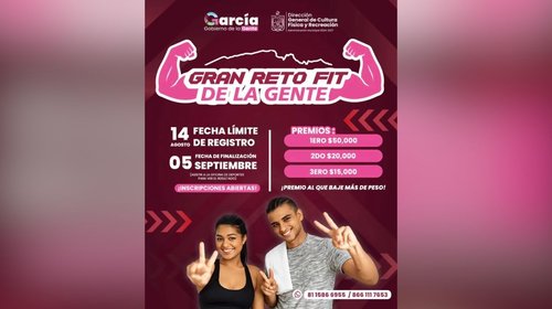 Municipio de García impulsa hábitos saludables con 'Reto Fit'