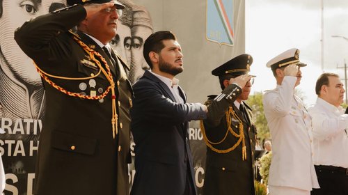 Alcalde Alberto Granados encabeza homenaje a los Niños Héroes