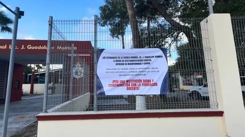 Alumnos denuncian falta de maestros en Normal de Matamoros