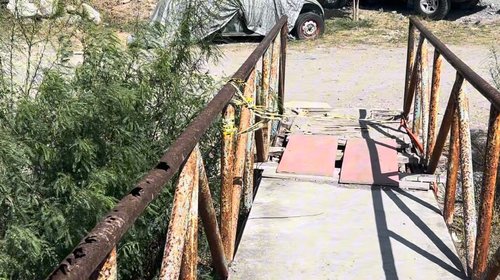 Denuncian puente peatonal deteriorado en Matamoros