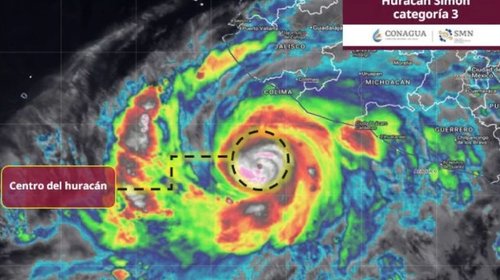 Prevén impacto de potente huracán 'Simon' como categoría 4