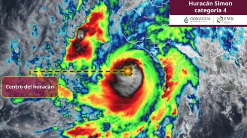 Azota el huracán 'Simon' la costa con vientos de 240 km/h