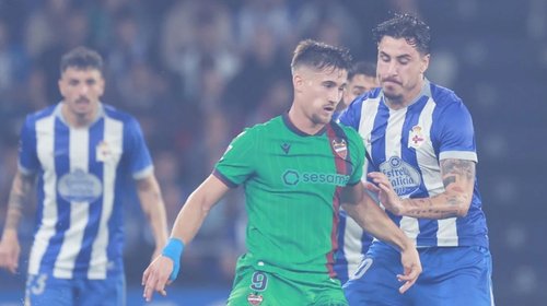 Reparten puntos Deportivo y Levante tras igualar 1-1