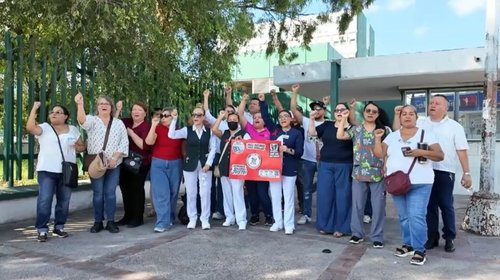 Trabajadores del IMSS en Reynosa rompen el silencio y protestan