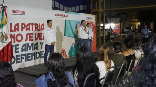 Felipe Canales encabeza asamblea en Alianza Real, Escobedo