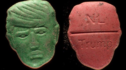 Alertan por pastillas de éxtasis con la cara de Trump