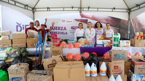 DIF Tamaulipas envía casi 15 toneladas de ayuda a Venezuela