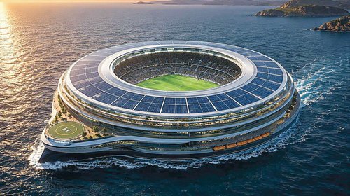 Proponen crear un estadio flotante para 50,000 personas