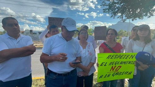 Protestan contra gasera; Guadalupe suspende obra