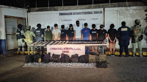 Caen nueve criminales en Sinaloa con fuerte armamento