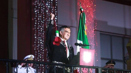 Américo Villarreal encabeza Grito de Independencia en Tamaulipas