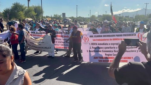 Trabajadores de AHMSA exigen solución a la crisis