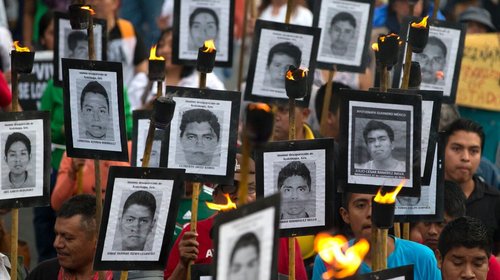 Conmemoran 12 años del caso de los 43 normalistas de Ayotzinapa