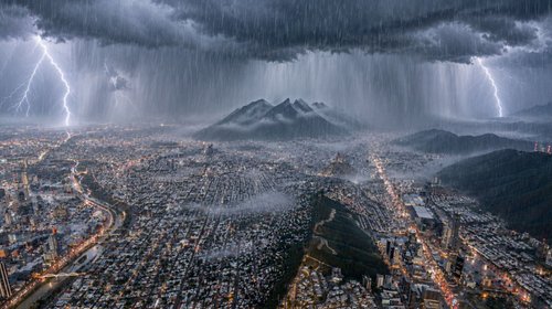 Fuerza Civil activa operativo por lluvias en Nuevo León