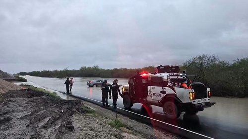 Lluvias mantienen cerrado tramo de Reynosa-San Fernando