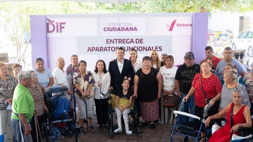 Entrega DIF Victoria aparatos funcionales a 150 beneficiarios
