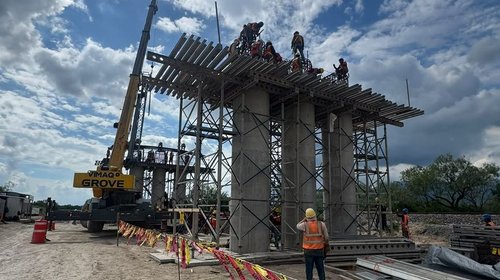 Supervisan avance en obra del Tren de Pasajeros en Nuevo León