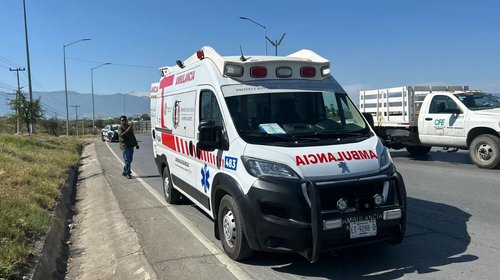 Resulta lesionado repartidor tras accidente en Ramos Arizpe
