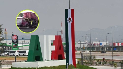 Cierran salidas del AIFA hacia CDMX tras volcadura