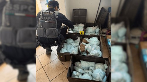 Aseguran 120 kilos en pastillas de fentanilo de Los Rusos: SSPC