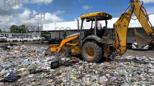 Destruyen cinco toneladas de objetos del delito en Veracruz