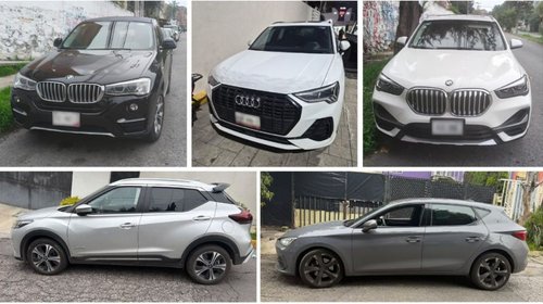 Recuperan en Edomex cinco autos de lujo robados en CDMX